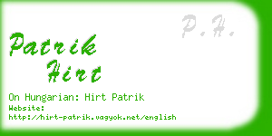 patrik hirt business card